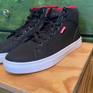 Levis black high top canvas sneaker shoes size 7